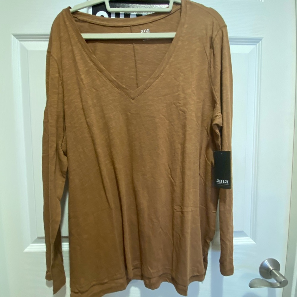 NWT brown long sleeve shirt